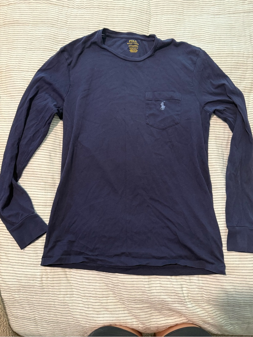 Polo by Ralph Lauren Navy Long-Sleeve Pocket Shirt